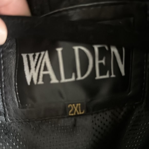 Walden Genuine Leather, Floor Length Leather Jacket w/Fur collar - Picture 5 of 9